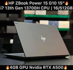 HP Zbook power 15 inch G10 i7 13th Gen CPU RTX A500 4GB 0