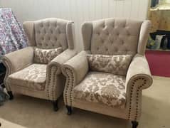 Pair of wing chairs in excellent condition