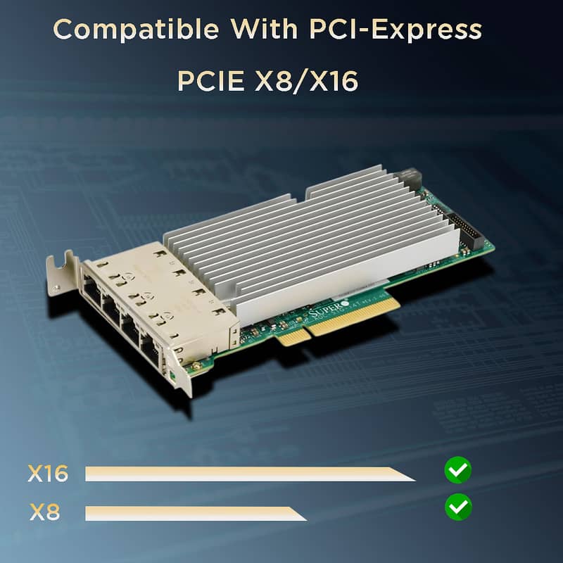 10G Lan Card | Supermicro AOC-STG-i4T 10G Ethernet Adapter PCIe x8 1