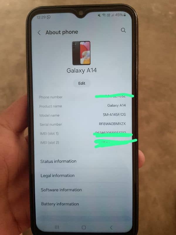 Samsung galaxy a14 4gb 64gb pta approved 10/9 only mobile all OK 9