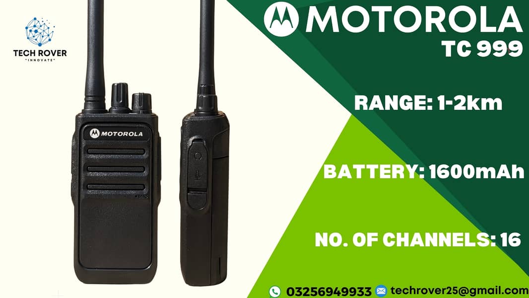 Walkie talkie ,Motorola, kenwood Samsung | Wirless Set |Motrola Tc999 0