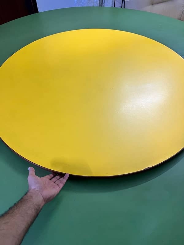 Dinning table 7 ft Round with revolving top for sale 2