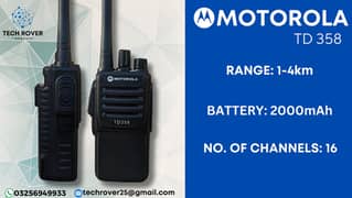 Walkie talkie ,Motorola, kenwood Samsung | Wirless Set |Motrola TD 358