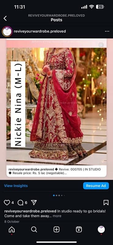 Designer Bridal Dress for Sale 1