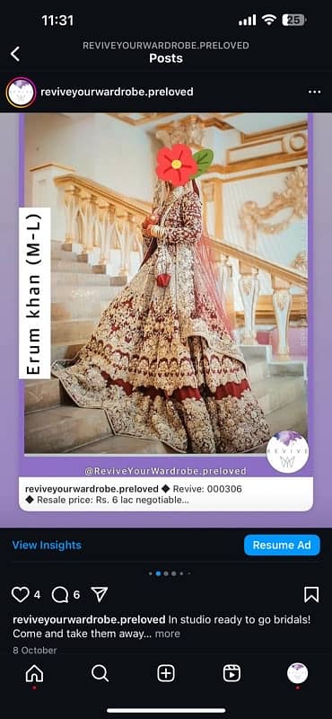 Designer Bridal Dress for Sale 2