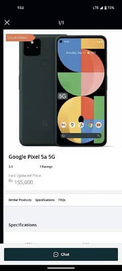 google pixel 5a,,5g dual sim pta approved,