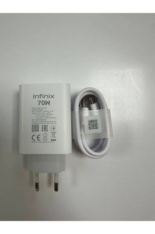 Infinix Zero Flip original 70watt box plugged charger 0