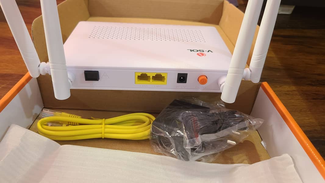 Vsol V2802DAC Fiber Optic Wifi Router Gpon/Epon/Xpon speed (Box Pack) 12