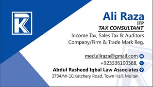 FBR Income Tax Consultant (ITP)