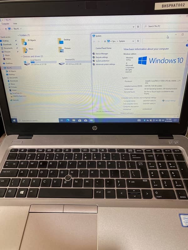 Hp G850 g4 Core i5 7th gen 1