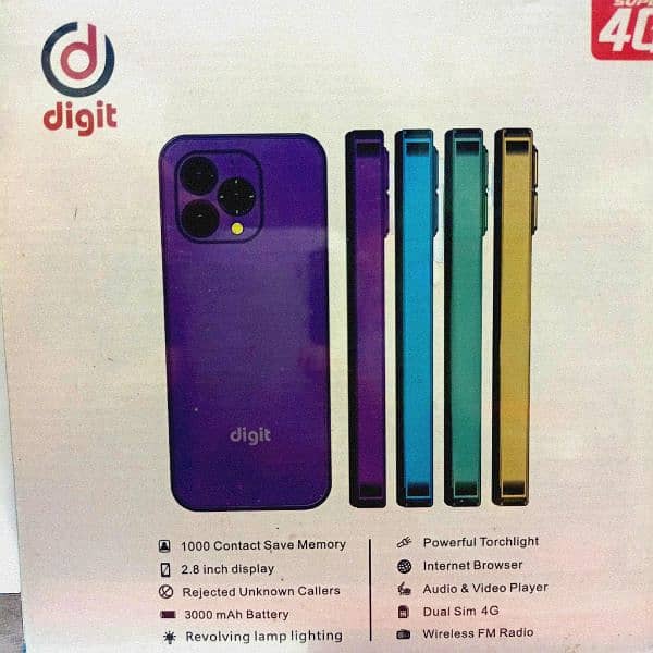 Digit iPro Max  - Golden, Dual SIM, Internet Hotspot, WhatsApp,Wifi 1