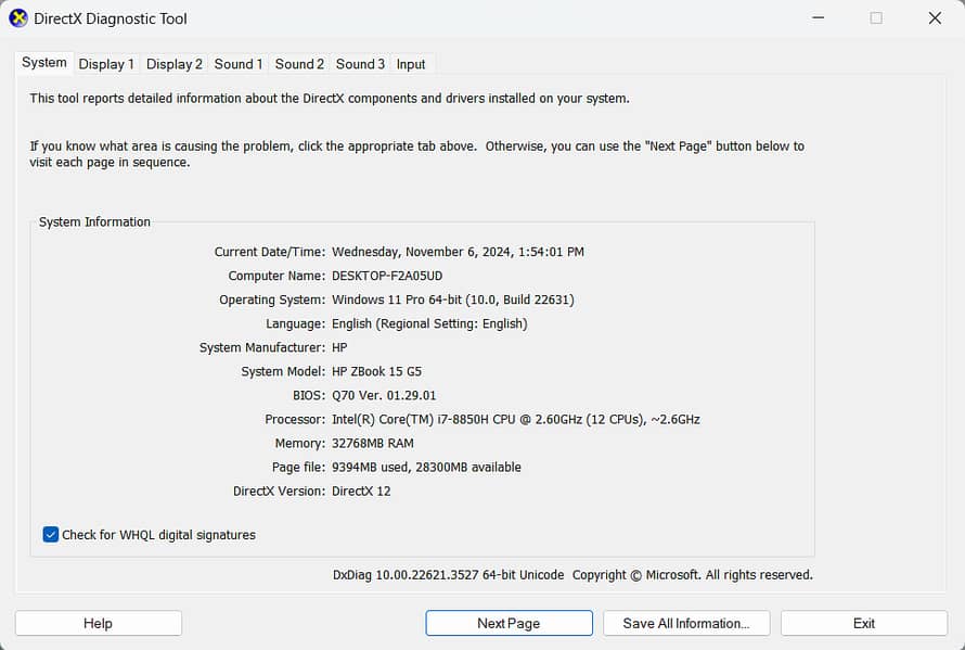 HP Zbook 15 G5 Core i7 8th Gen with 32GB RAM 4GB Quadro P2000 10