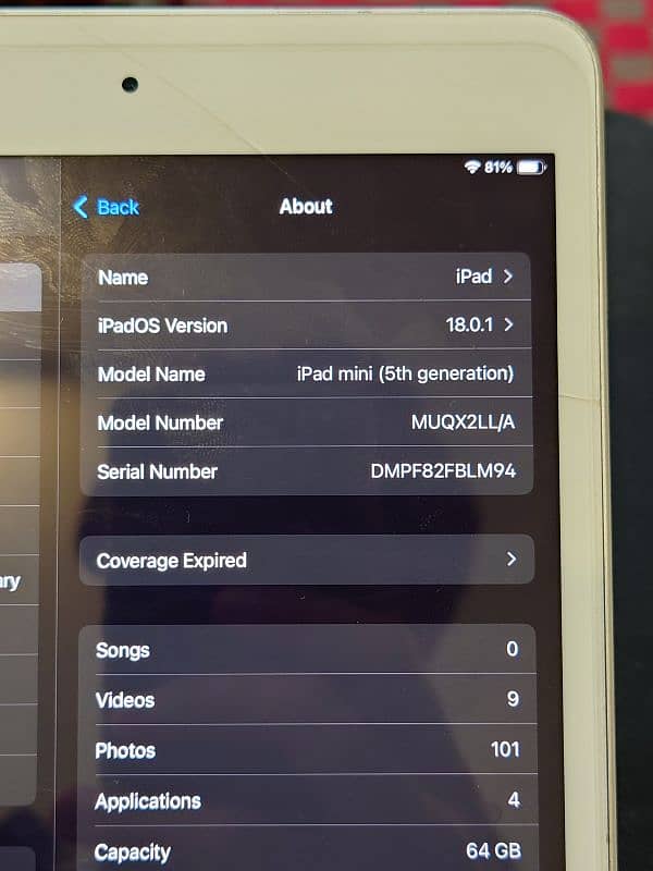 ipad mini 5 with apple originalal charger 9