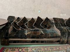 7 Seater stylish sofa in brown black