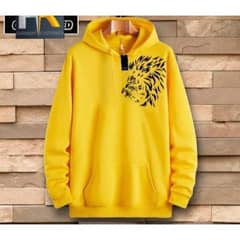 1 PC men's cotton fleece printed hoodie