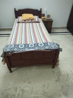 10/9 condition wooden Bed with orthopedic mattress