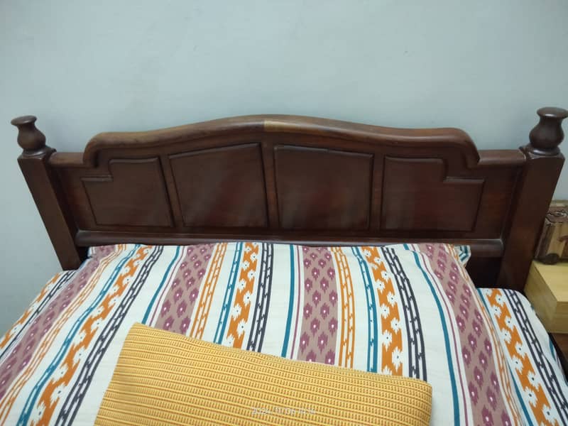 10/9 condition wooden Bed with orthopedic mattress 1