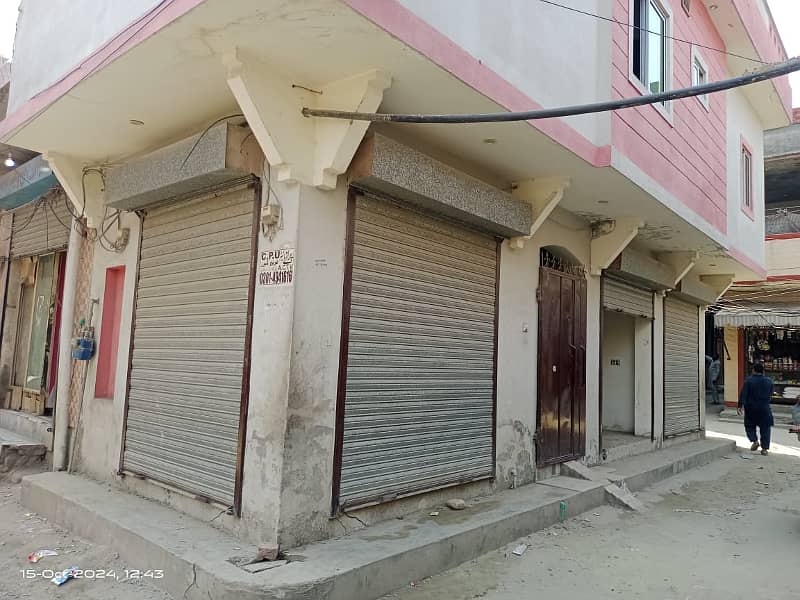 3 shop . Hot Location near to road water electricity 20 feet road near to market 13