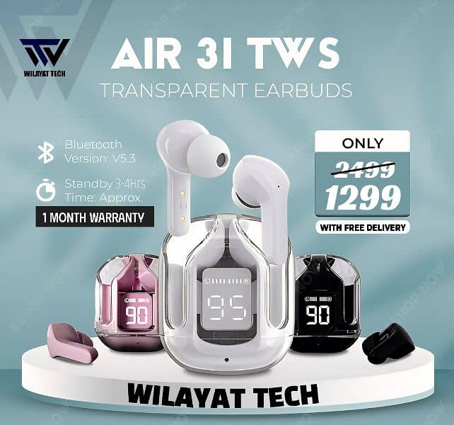 Air 31 TWS Transparent Earbuds 0