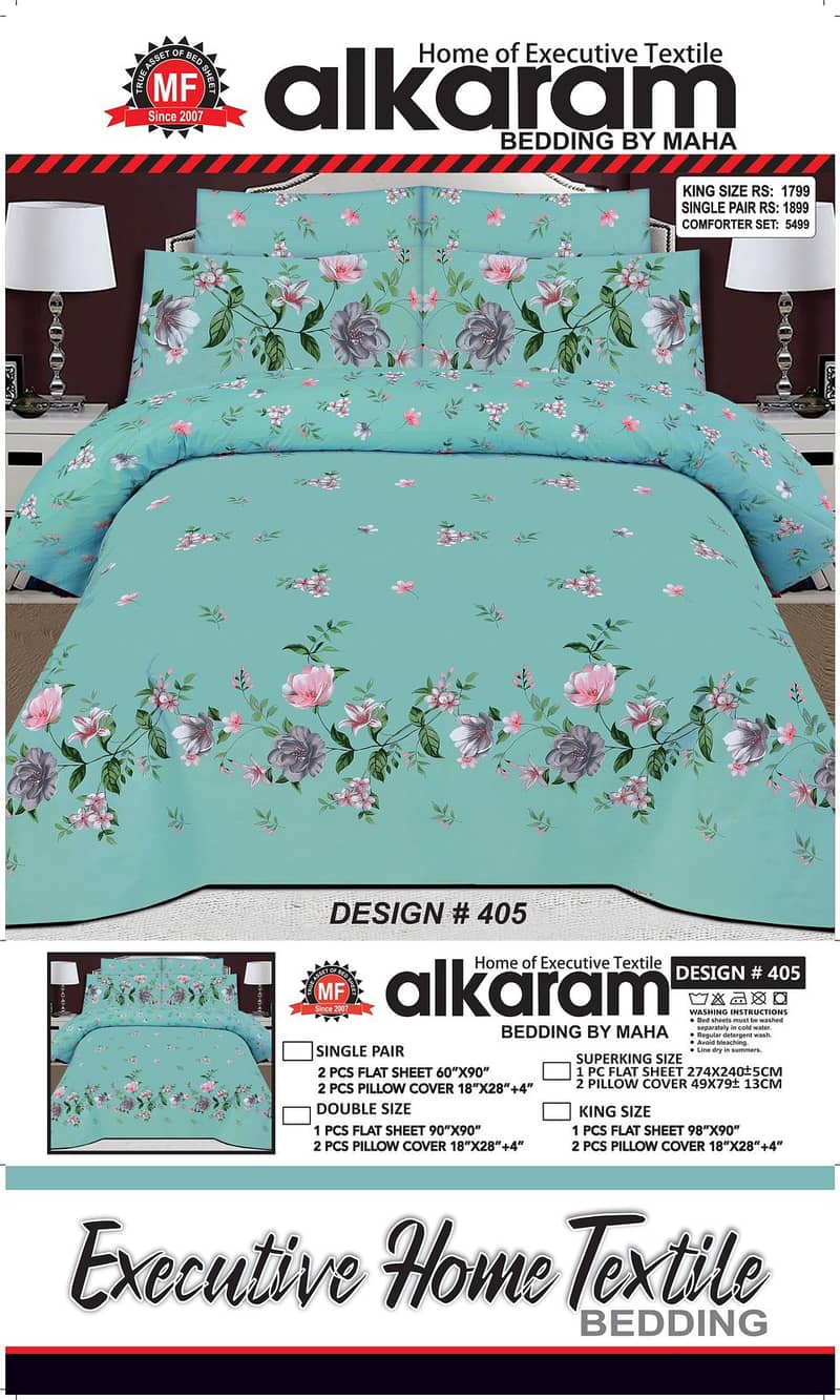 Double Bed 6 Pcs Mix Cotton Printed Comforter Set 10