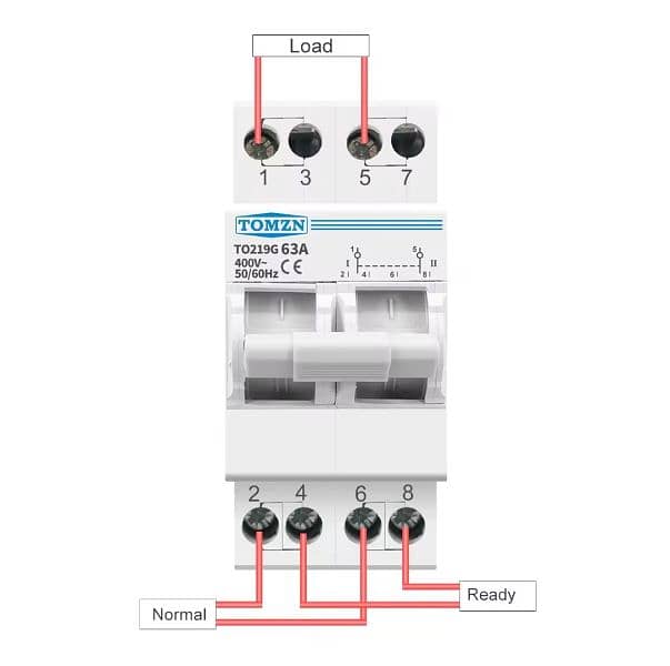 TOMZN 2P 63-A Dual power manual Transfer  switch circuit Breaker 2