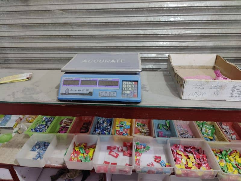 Karyana store racks, weight scale and show case for sale 7