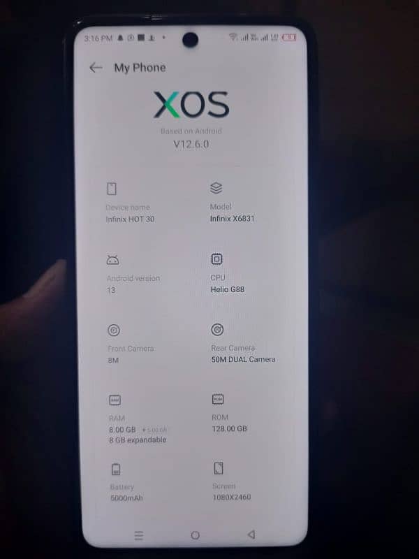 Infinix Hot 30 8+8/128 PTA Approved 9