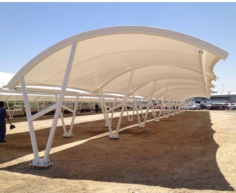 Wall Mounted Shades , PVC Shades | Car Parking Structure , Pole Shade 2