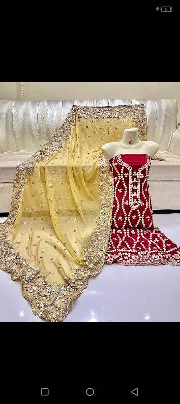 Most beautiful and trending Handwork gotta bridal/party wear suit 6