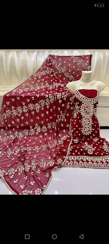 Most beautiful and trending Handwork gotta bridal/party wear suit 8