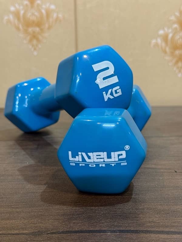 LiveUp Vinyl Dumbbells (2 x 2kgs) 0