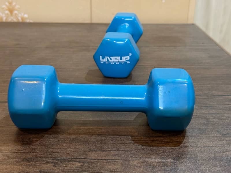 LiveUp Vinyl Dumbbells (2 x 2kgs) 1