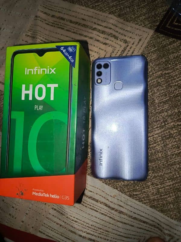 Infinix hot 10 10 condition 4 gb ram rom 64 contact 03080466326 3