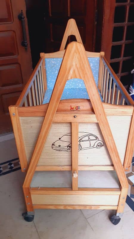 wooden crib | easily moveable | mattress | baby bed | new crib 8