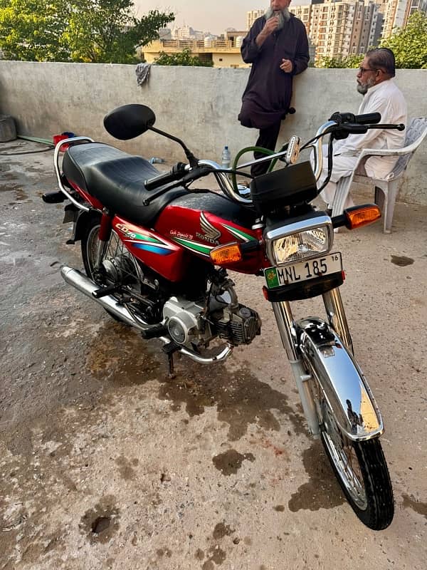 Honda CD 70 2016 Red Multan Number All Ok 12