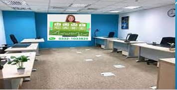 Commercial 400 yds 3 rooms +2 hall parking ground floor Gulshan Iqbal 0