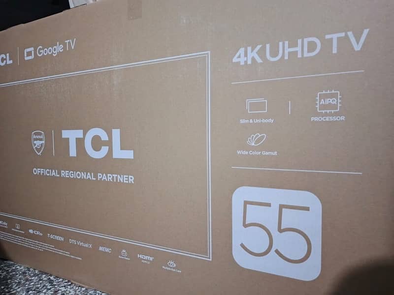 TCL 55” 4k uhd ultra box pack 0