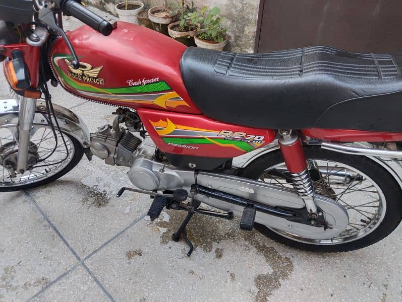 Road Prince 70cc Bike Red Colour Lahore Number Good Condition 3