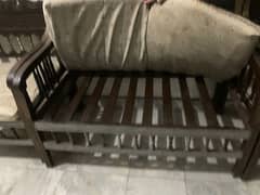 wooden sofa