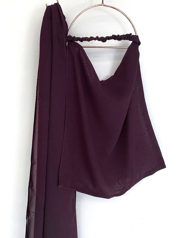 Niqab & XL Hijab Set - Plum 1