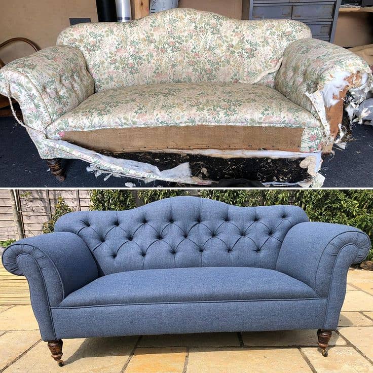 Sofa repair - Fabric change - Repairing seat repair - Furniture polish 8