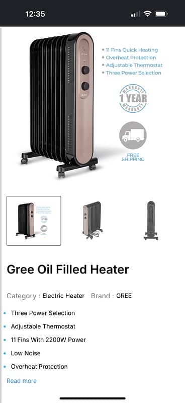 gree new heater hardly used 0