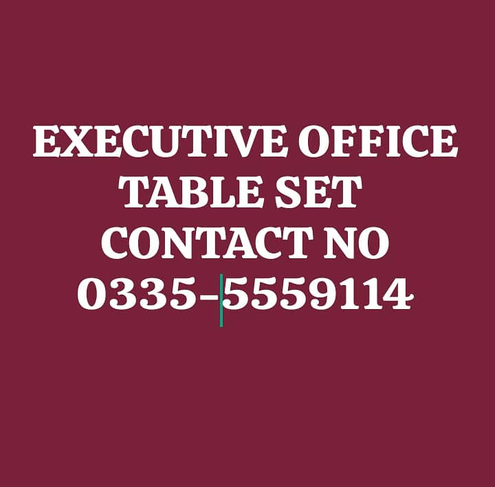 Executive office Table and Rolling chair . CONTACT(0335-5559114) 0