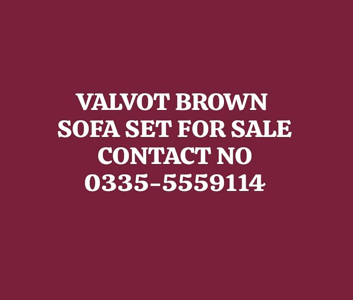 VALVOT BROWN SOFA SET(0335-5559114) 1