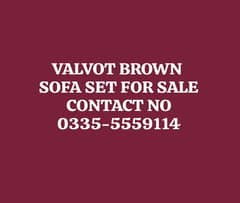 VALVOT BROWN SOFA SET(0335-5559114)