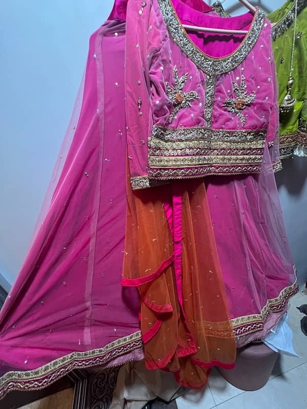 beautiful pink lehnga choli 5