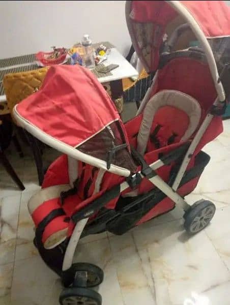 Twin pram stroller 4