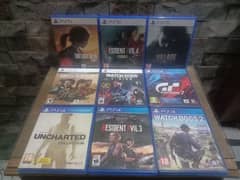 Resident 3,4,8,Last Of Us,GranTurismo,Uncharted,Watch Dogs,Ps4,Ps5