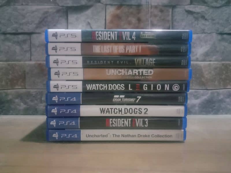 Resident 3,4,8,Last Of Us,GranTurismo,Uncharted,Watch Dogs,Ps4,Ps5 1