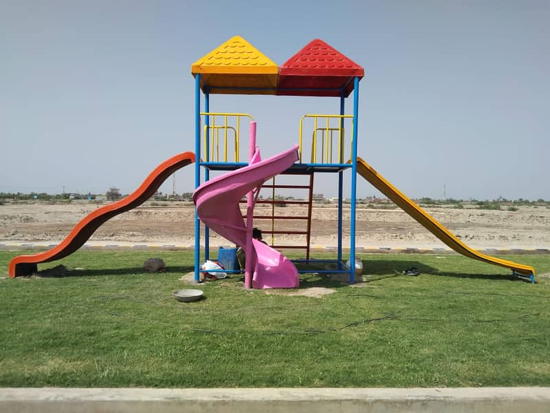 Fiber slide swing/park swing/seesaw jhola garden outdoor/swing jhula 8